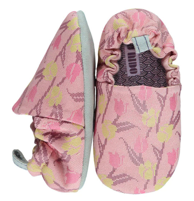 A Pink Slip Ons from Poco Nido in size 12-18M for girl. (Front View)