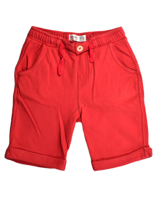 A Red Shorts from PONEY in size 5T for boy. (Front View)