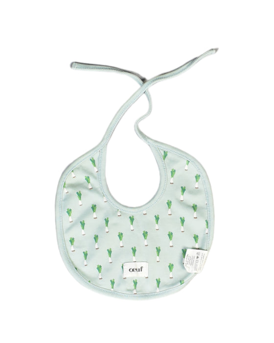 A Green Bibs from Oeuf in size O/S for neutral. (Back View)