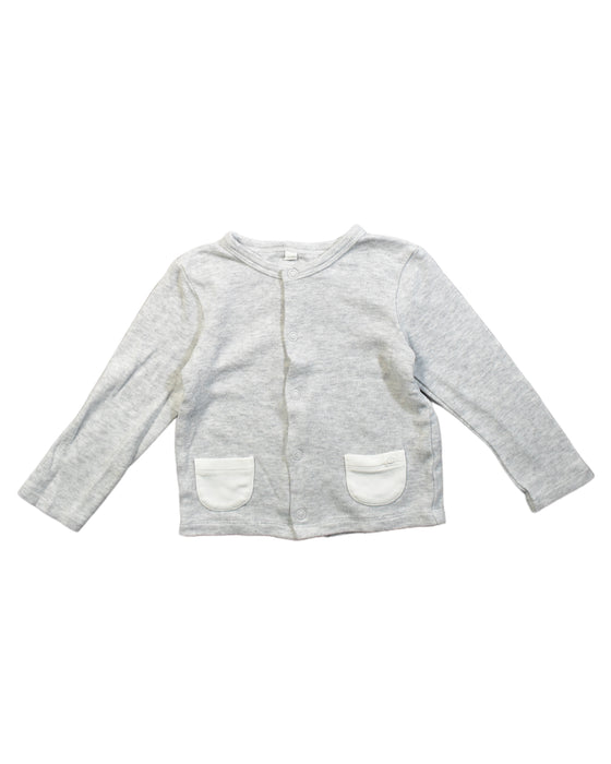 A Grey Cardigans from Mori in size 6-12M for girl. (Front View)