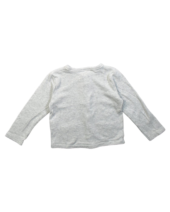 A Grey Cardigans from Mori in size 6-12M for girl. (Back View)