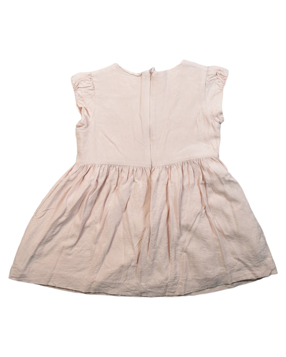 A Pink Sleeveless Dresses from Chateau de Sable in size 18-24M for girl. (Back View)