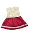 A White Sleeveless Dresses from EleStory in size 12-18M for girl. (Front View)
