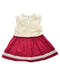 A White Sleeveless Dresses from EleStory in size 12-18M for girl. (Back View)