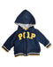 A Blue Lightweight Jackets from Polarn O. Pyret in size 6-12M for boy. (Front View)