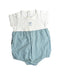 A Blue Bodysuits from Jacadi in size 12-18M for girl. (Front View)