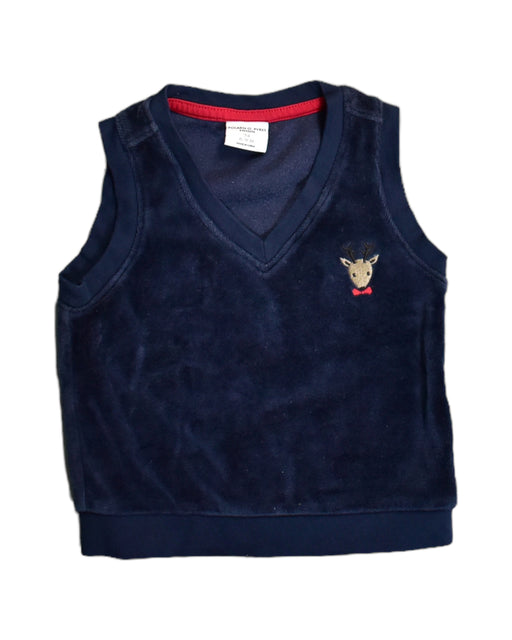 A Navy Sweater Vests from Polarn O. Pyret in size 6-12M for boy. (Front View)