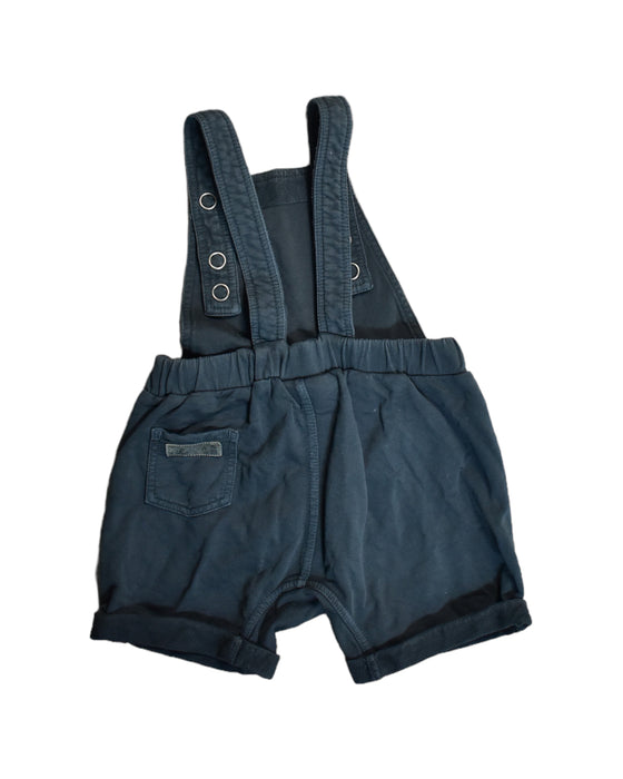 A Blue Overall Shorts from Eeni Meeni Miini Moh in size 6-12M for boy. (Back View)