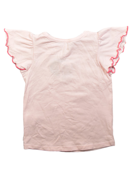 A Pink Short Sleeve Tops from Okaïdi in size 3T for girl. (Back View)