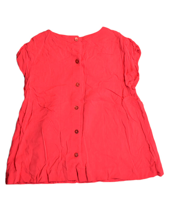 A Red Sleeveless Tops from Chateau de Sable in size 8Y for girl. (Back View)