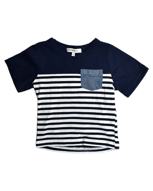 A Blue Short Sleeve Tops from Global  Work in size S for boy. (Front View)