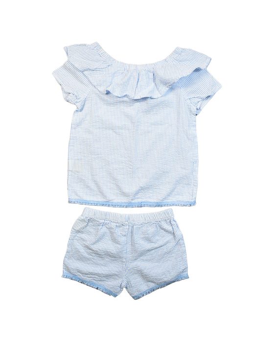 A Blue Shorts Sets from 7 For All Mankind in size 6T for girl. (Back View)