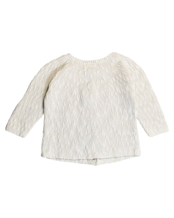A White Cardigans from Seed in size 6-12M for girl. (Back View)
