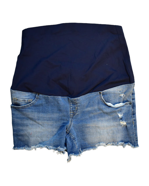 A Blue Shorts from Ingrid & Isabel in size M for maternity. (Front View)