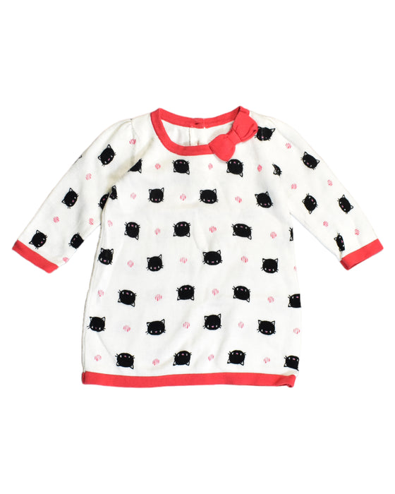 A White Long Sleeve Tops from Gymboree in size 3-6M for girl. (Front View)