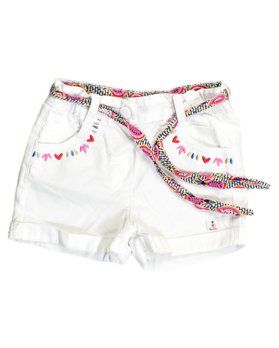 A White Shorts from La Compagnie des Petits in size 6-12M for girl. (Front View)