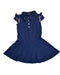 A Blue Sleeveless Dresses from Polo Ralph Lauren in size 5T for girl. (Front View)