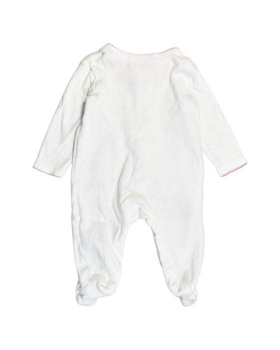 A White Onesies from John Lewis in size 0-3M for girl. (Back View)