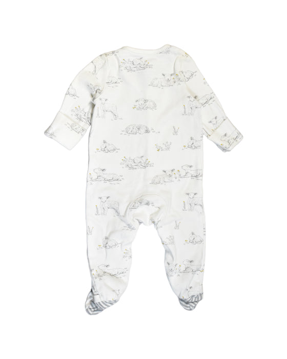 A White Jumpsuits from Boden in size 0-3M for boy. (Back View)