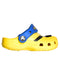 A Yellow Sandals from Crocs in size 3T for boy. (Front View)