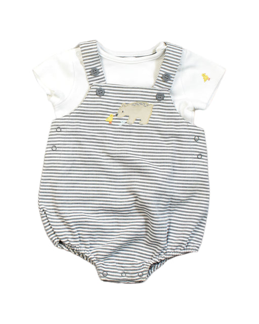 A White Bodysuits from John Lewis in size 0-3M for boy. (Front View)