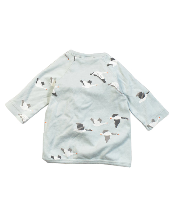A Blue Long Sleeve Tops from Nature Baby in size 3-6M for boy. (Back View)