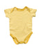 A Yellow Bodysuits from Mamas & Papas in size 3-6M for girl. (Front View)
