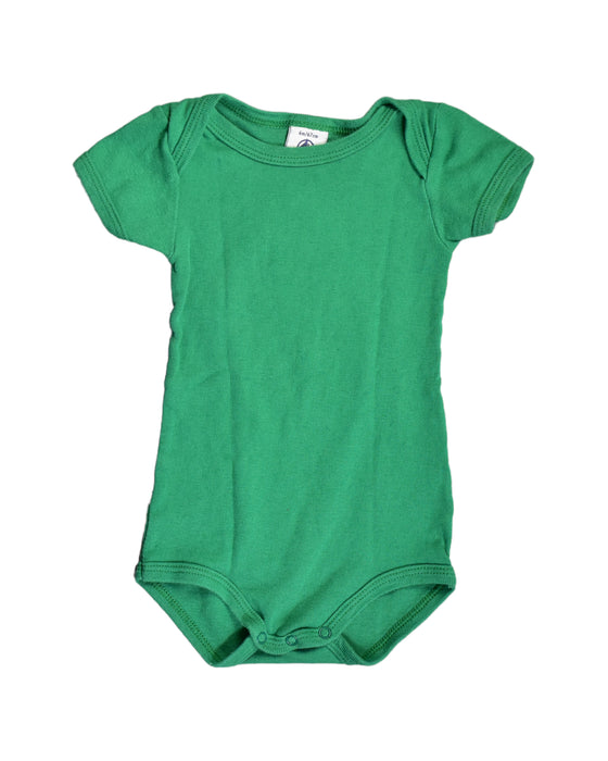A Green Bodysuits from Petit Bateau in size 3-6M for boy. (Front View)