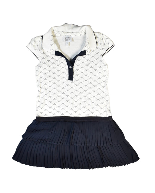 A White Sleeveless Dresses from Armani in size 3T for girl. (Front View)