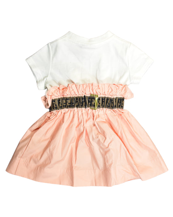 A Orange Short Sleeve Dresses from Fendi in size 3T for girl. (Back View)