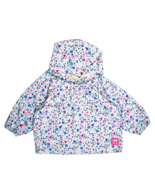 A Blue Lightweight Jackets from Jojo Maman Bébé in size 6T for girl. (Front View)