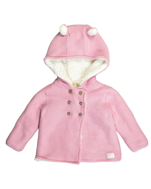 A Pink Coats from John Lewis in size 6-12M for girl. (Front View)