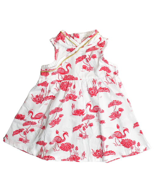 A White Sleeveless Dresses from Elly in size 3-6M for girl. (Front View)