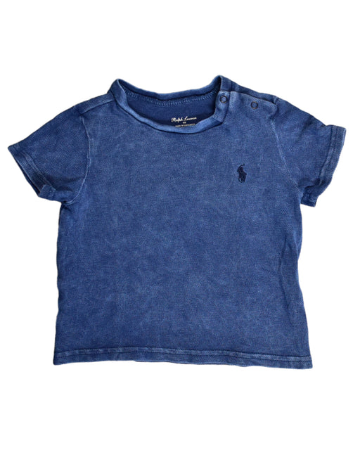 A Blue Short Sleeve Tops from Ralph Lauren in size 6-12M for boy. (Front View)