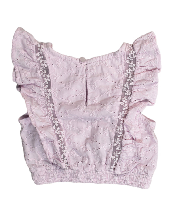 A Pink Sleeveless Tops from Gingersnaps in size 3-6M for girl. (Back View)
