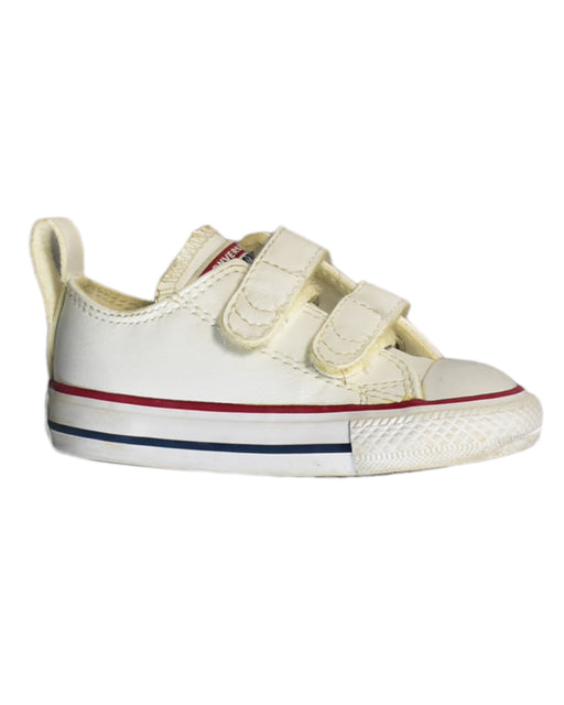 A White Sneakers from Converse in size 12-18M for boy. (Front View)