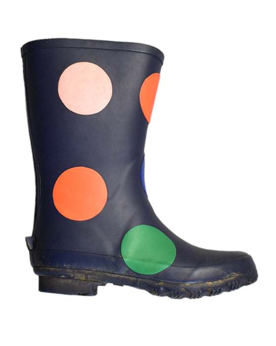 A Blue Rain Boots from Boden in size 10Y for girl. (Front View)