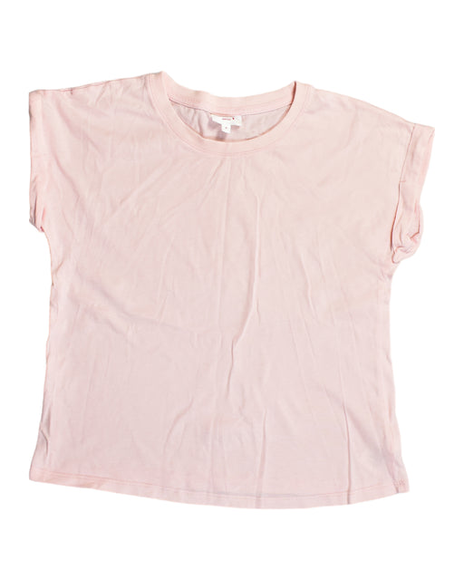 A Pink Short Sleeve Tops from Seed in size 9Y for girl. (Front View)