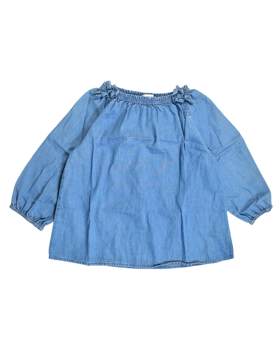 A Blue Long Sleeve Dresses from Crewcuts in size 6T for girl. (Front View)