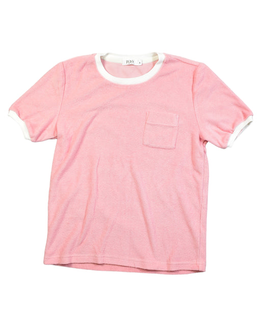 A Pink T Shirts from Play Etc. in size 8Y for girl. (Front View)