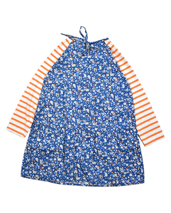 A Blue Long Sleeve Dresses from Play Etc. in size 7Y for girl. (Back View)