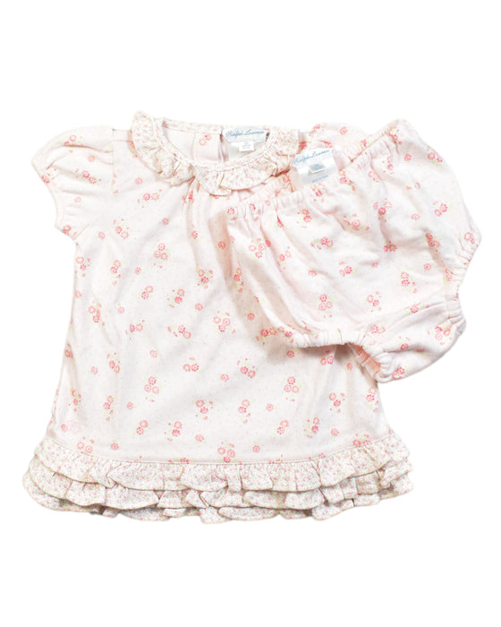 A Pink Shorts Sets from Ralph Lauren in size 0-3M for girl. (Front View)