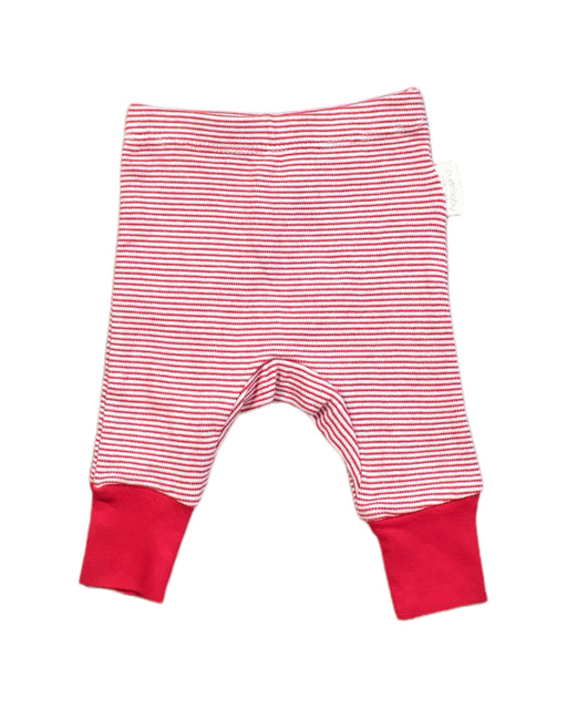 A Red Leggings from Purebaby in size Newborn for girl. (Front View)