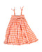 A Orange Sleeveless Dresses from Seed in size 6T for girl. (Front View)