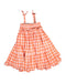 A Orange Sleeveless Dresses from Seed in size 6T for girl. (Back View)