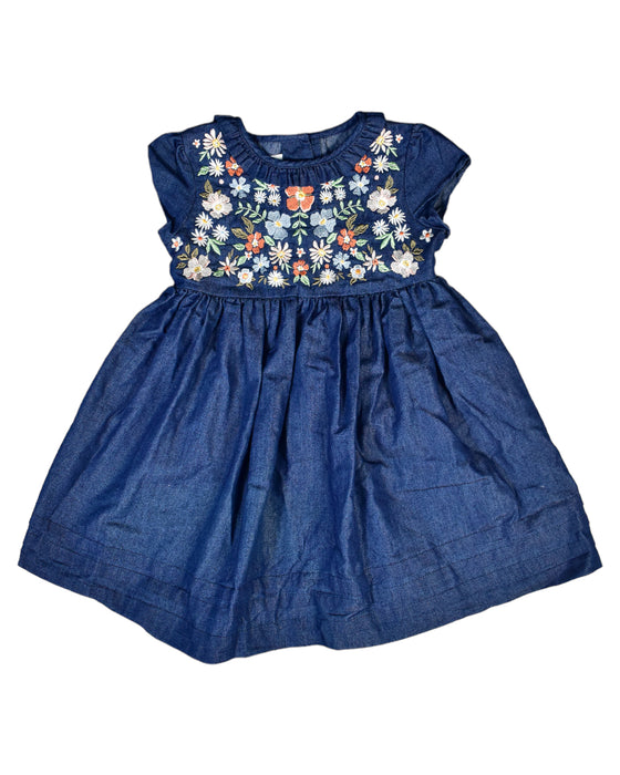 A Blue Sleeveless Dresses from Bonnie Jean in size 4T for girl. (Front View)