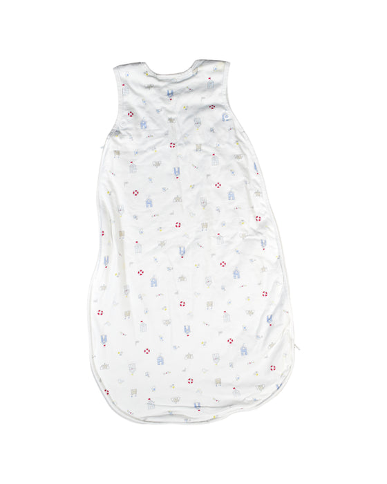 A White Sleepsacs from The Little White Company in size 0-3M for neutral. (Back View)