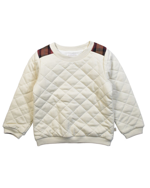 A White Sweatshirts from Les Enfantines in size 3T for boy. (Front View)
