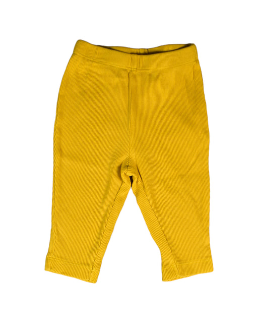 A Yellow Leggings from Little Green Radicals in size 3-6M for girl. (Front View)