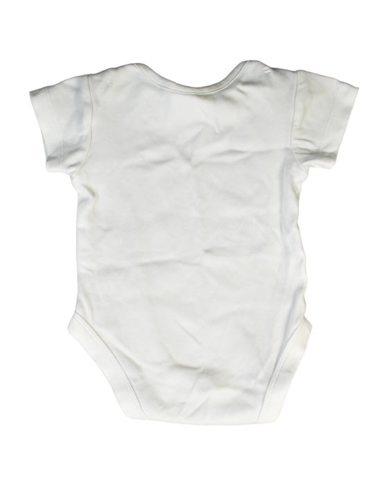A White Bodysuits from Little Green Radicals in size 6-12M for boy. (Back View)